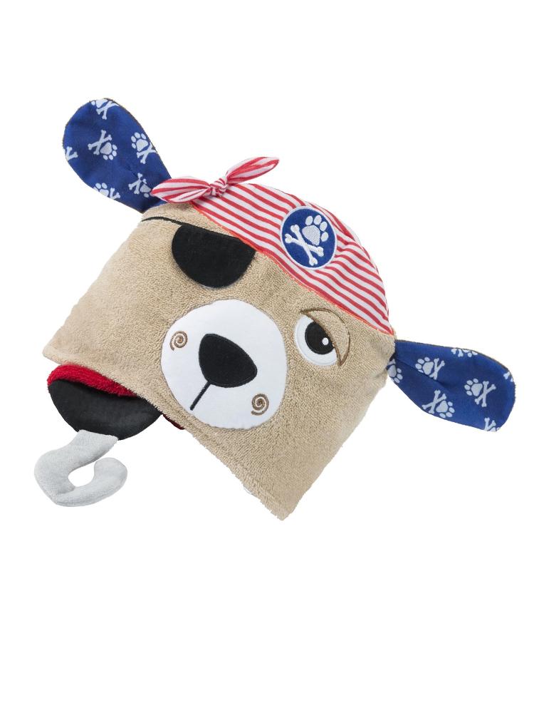 Zoocchini - Animal Cotton Kids Hooded Towel - Pedro Puppy the Pirate - 2 Years upwards - Stylemykid.com