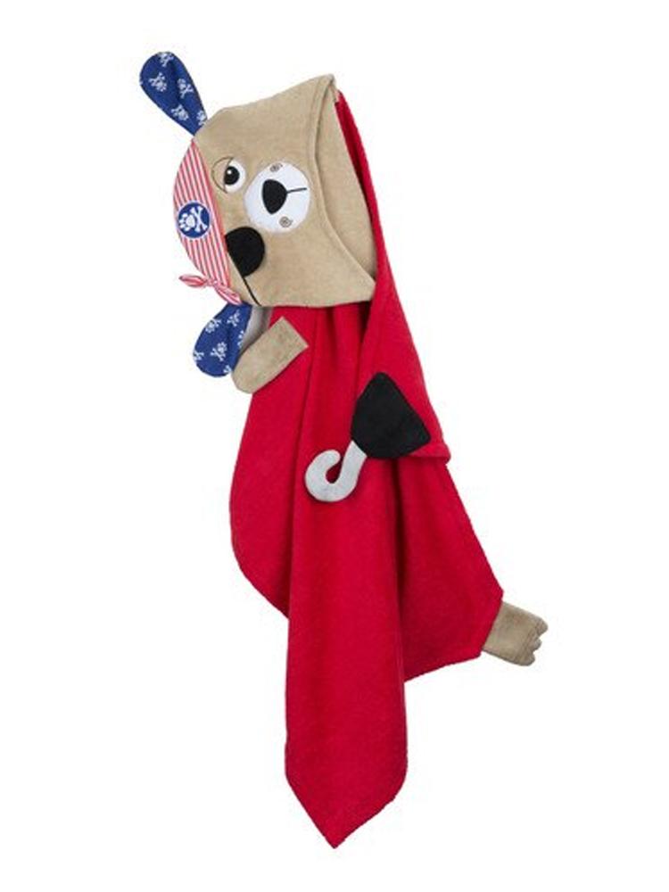 Zoocchini - Animal Cotton Kids Hooded Towel - Pedro Puppy the Pirate - 2 Years upwards - Stylemykid.com