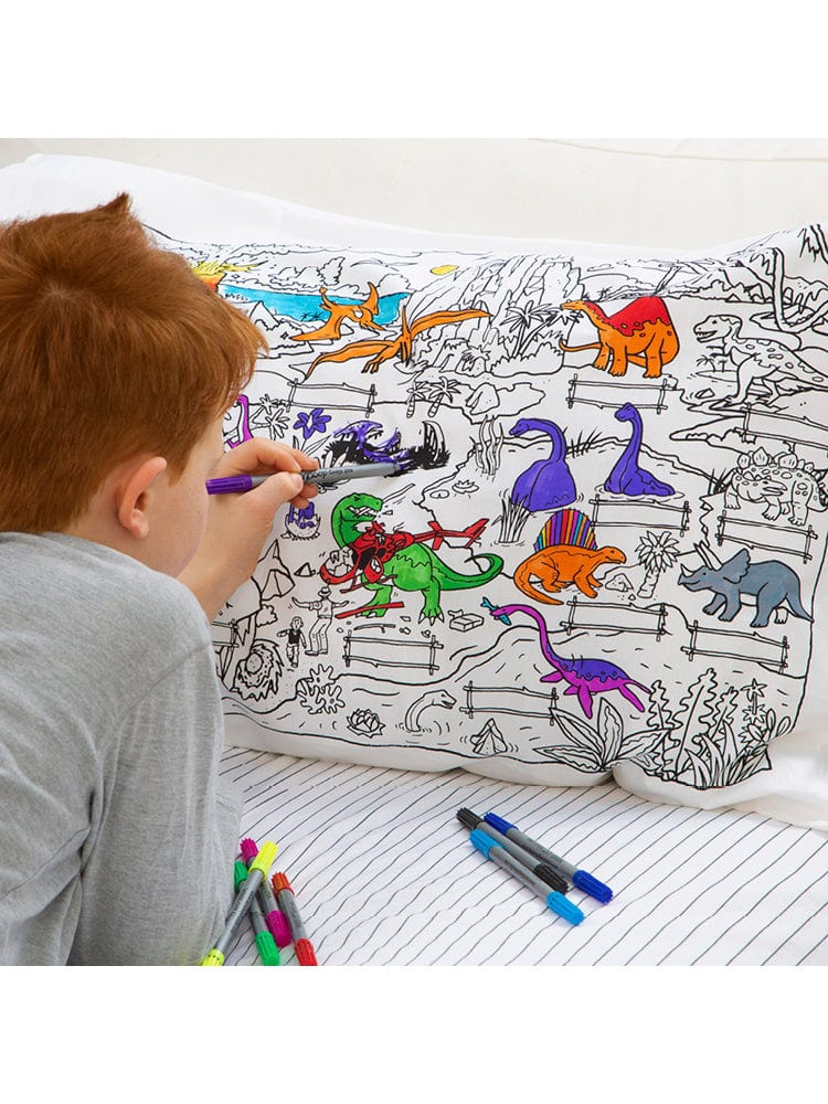 eatsleepdoodle - Pillowcase Colour and Learn - Dinosaurs - Stylemykid.com