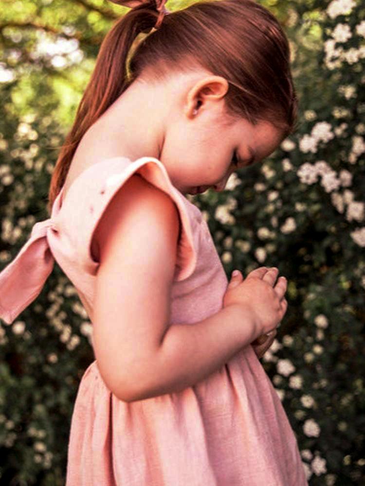 Pretty Pink Tie Bow Back Girls Party Dress - 6m to 4y - Stylemykid.com