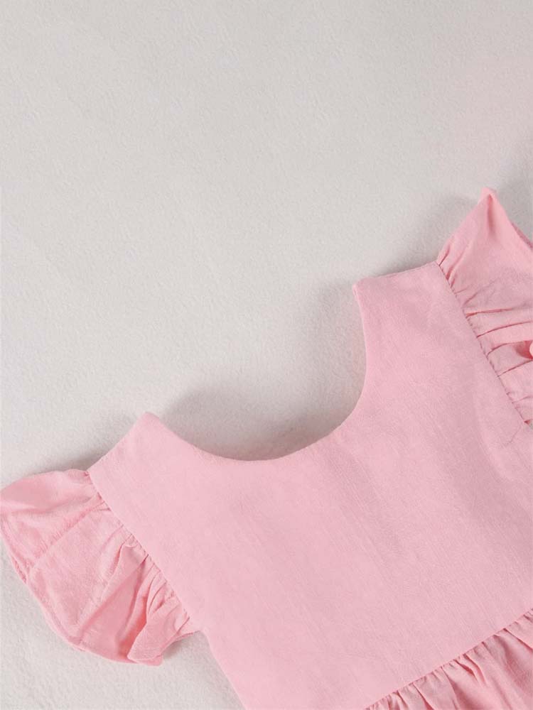 Pretty Pink Tie Bow Back Girls Party Dress - 6m to 4y - Stylemykid.com