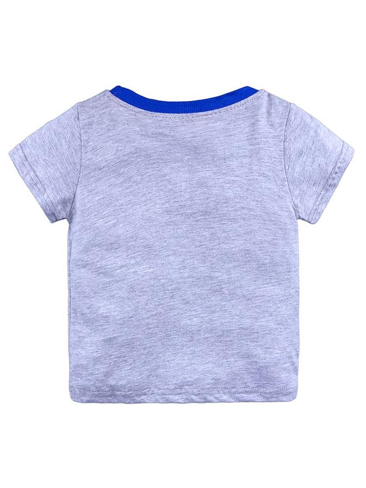 Pirate Pooch Short Sleeve T-Shirt - Grey and Blue - Stylemykid.com