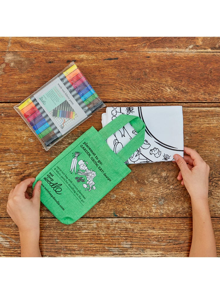 eatsleepdoodle - Placemat To Go Colour and Learn - Garden Grow Eat - Stylemykid.com