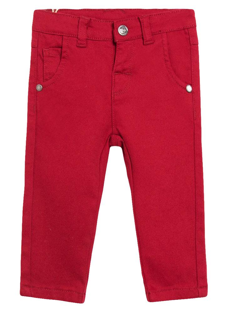 Red Slim Elasticated Baby Unisex Jeans - 0 to 6 months - Stylemykid.com