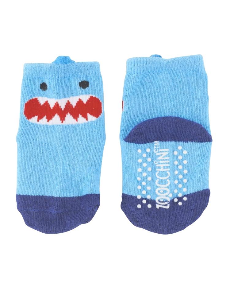 Zoocchini - Baby Leggings & Socks Set - Grip+Easy Comfort Crawlers - Sherman the Shark 12 to 18 Months - Stylemykid.com