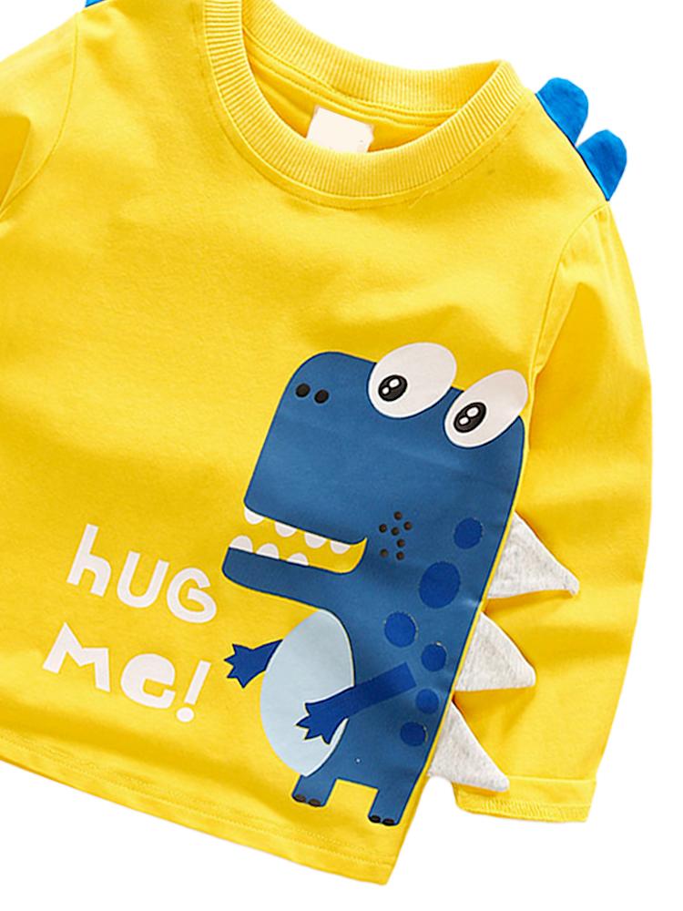 Spikes Out - Hug Me! Boys/ Girls Yellow & Blue Dinosaur Spikey Sweatshirt - Stylemykid.com