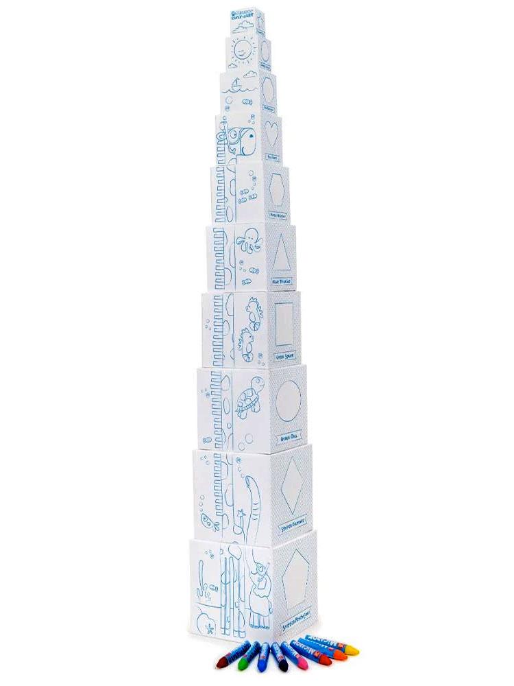 Micador early stART - Stacktivities Nesting Blocks - Stacking Boxes and Crayons Pack - Stylemykid.com