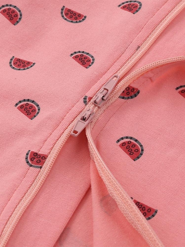 Pink Watermelons Baby Zip Sleepsuit with Hand & Feet Cuffs - 18 to 24 M only - Stylemykid.com
