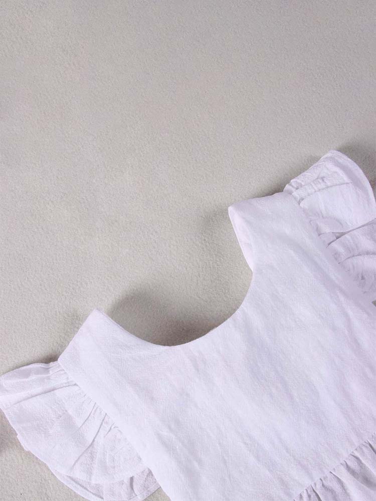 White Tie Bow Back Girls Party Dress - 9m to 12m - Stylemykid.com