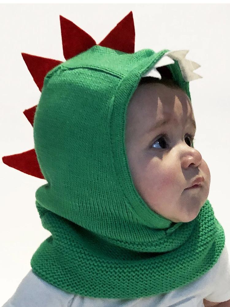Zoocchini - Baby and Kids Knit Balaclava Hat - Devin The Dinosaur 12 to 24 months - Stylemykid.com