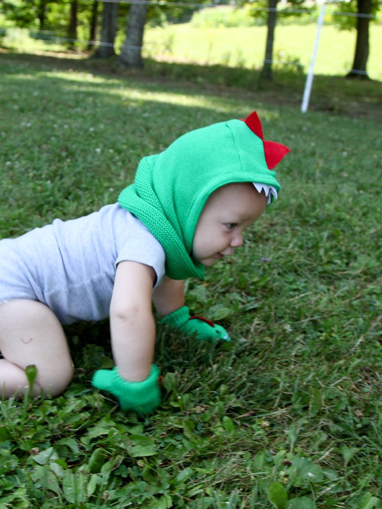 Zoocchini - Baby and Kids Knit Balaclava Hat - Devin The Dinosaur 12 to 24 months - Stylemykid.com