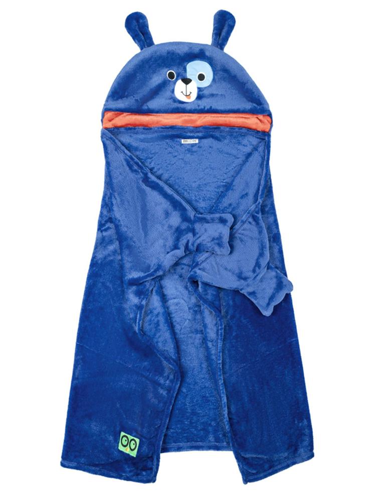 Zoocchini - Kids Large Wearable Hooded Blanket - Blue Dog - Age 3+ - Stylemykid.com