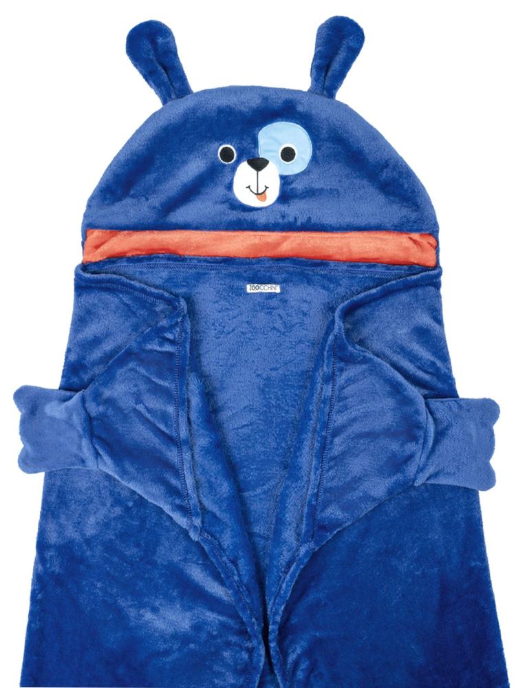 Zoocchini - Kids Large Wearable Hooded Blanket - Blue Dog - Age 3+ - Stylemykid.com