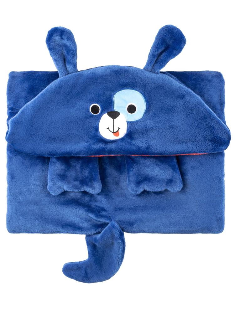 Zoocchini - Kids Large Wearable Hooded Blanket - Blue Dog - Age 3+ - Stylemykid.com