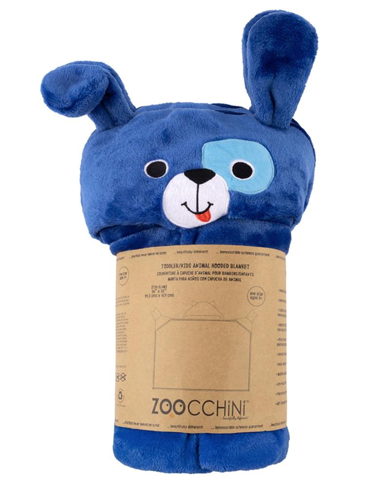 Zoocchini - Kids Large Wearable Hooded Blanket - Blue Dog - Age 3+ - Stylemykid.com