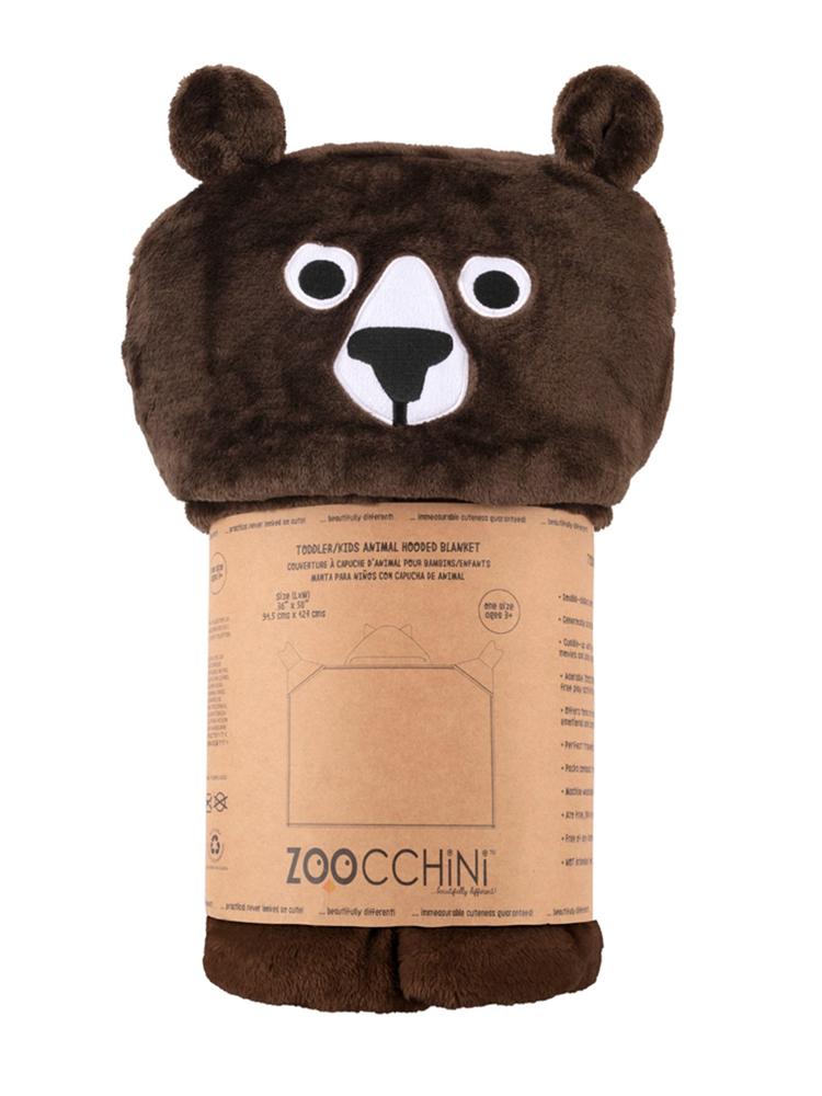 Zoocchini - Kids Large Wearable Hooded Blanket - Brown Bear - 3 years up - Stylemykid.com