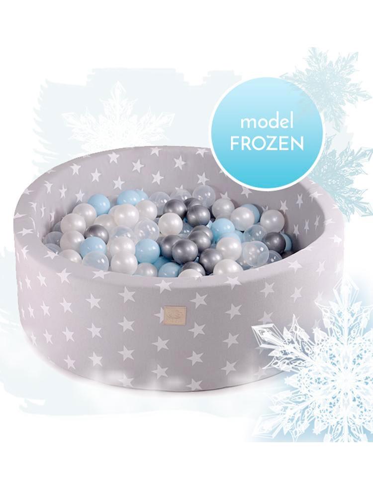 MeowBaby - Frozen - Luxury Round Ball Pit Set with 250 Balls - Kids Ball Pool - 90cm Diameter (UK and Europe Only) - Stylemykid.com