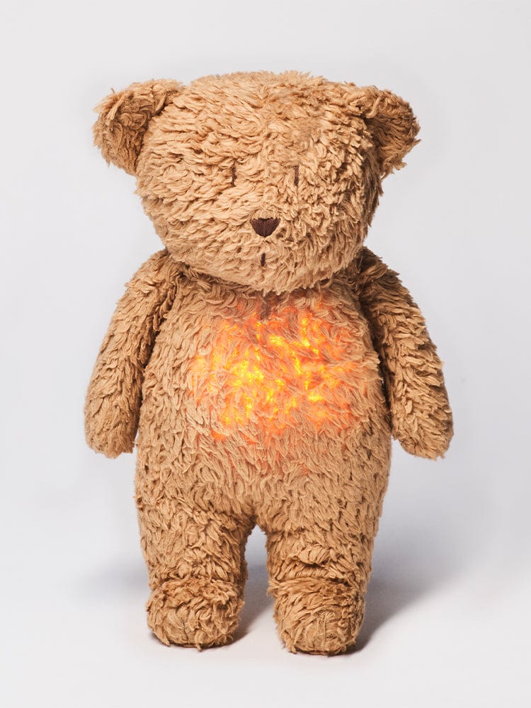 Moonie - Organic Humming Friend Bear Nightlight & Sleeping Aid - CAPPUCCINO - Stylemykid.com