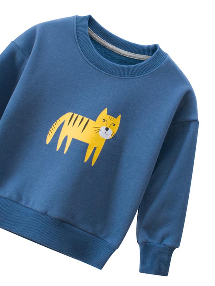 Tiger Trouble - Boys/ Girls Cornflower Blue Sweatshirt - Stylemykid.com