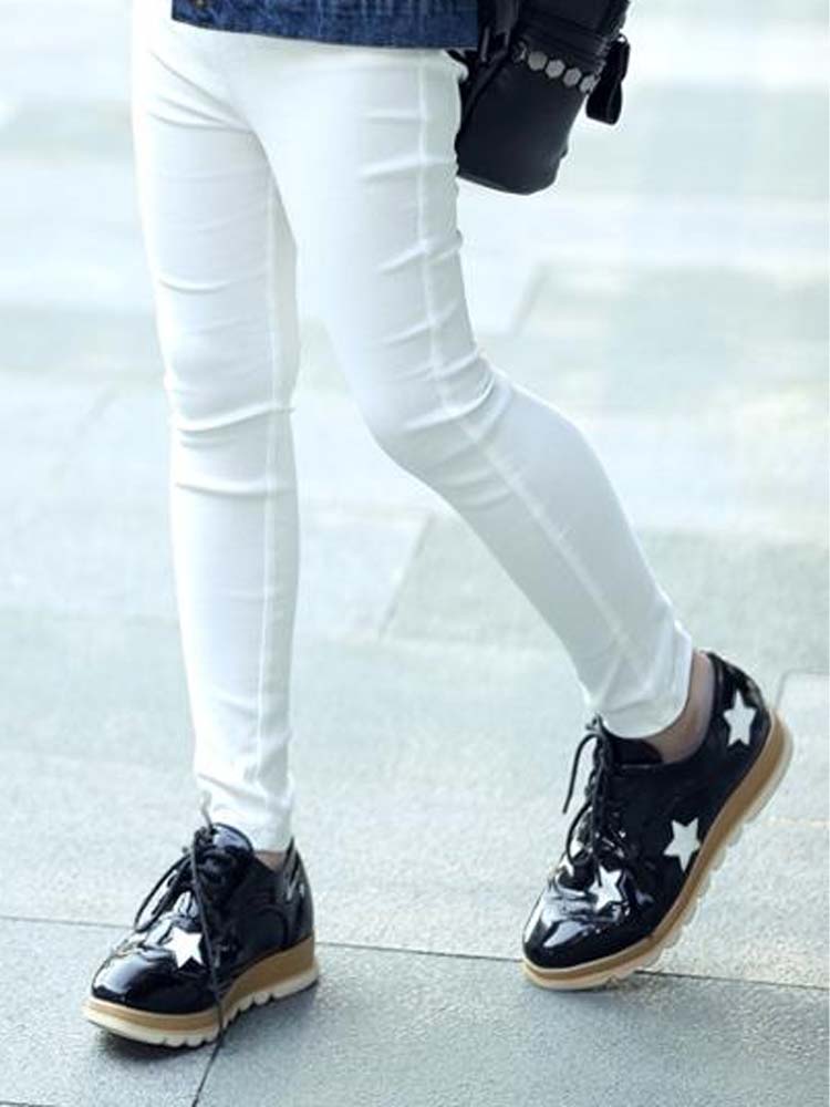 Girls White Soft Jean Leggings - 2 to 6 Years - Stylemykid.com