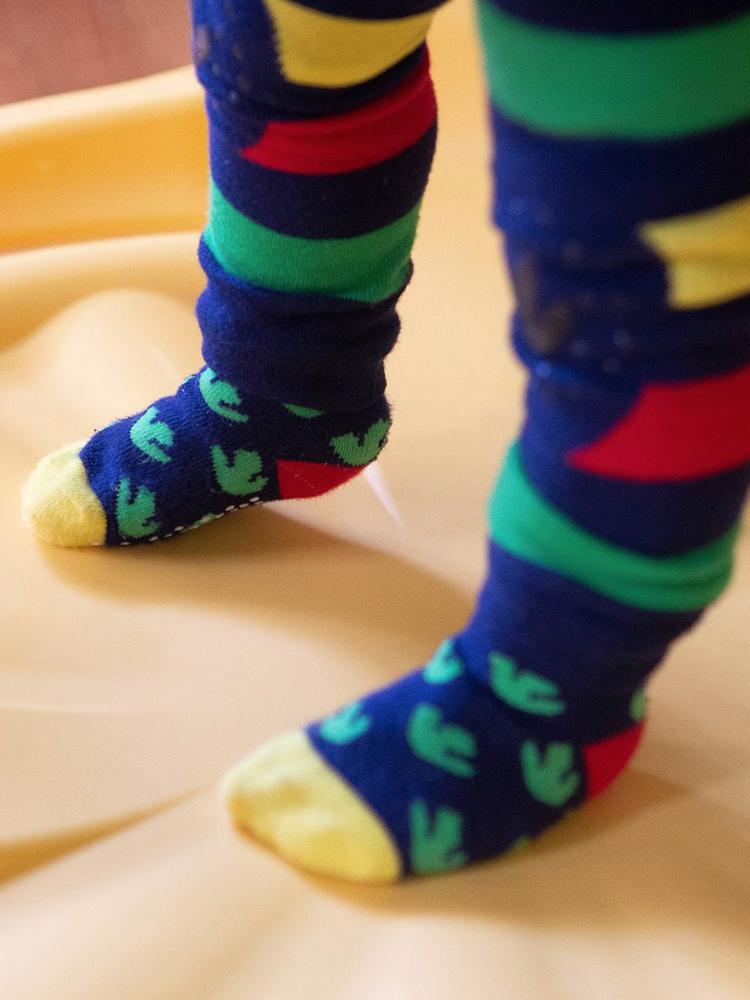 Zoocchini - Baby Leggings & Socks Set - Grip+Easy Comfort Crawlers - Devlin the Dinosaur - 12 to 18 Months - Stylemykid.com