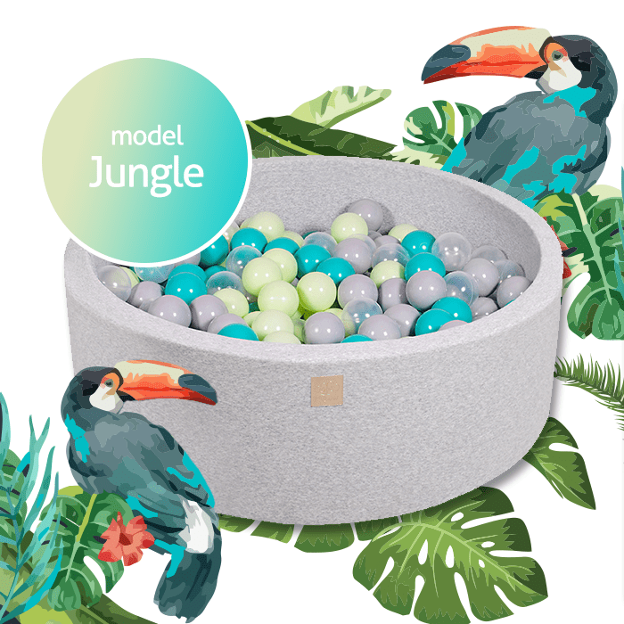 Luxury Cotton Round Ball Pit - Jungle For Kids By MeowBaby - Stylemykid.com