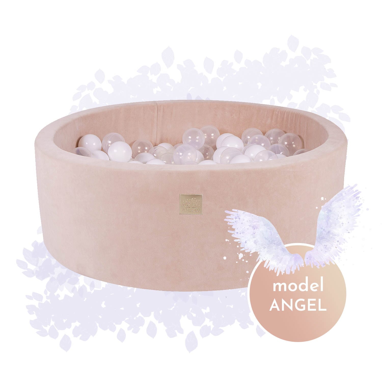 Luxury Velvet Round Ball Pit - Angel For Kids By MeowBaby - Stylemykid.com