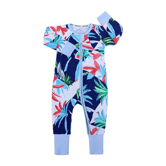 Abstract Fronds Zip Sleepsuit - Stylemykid.com