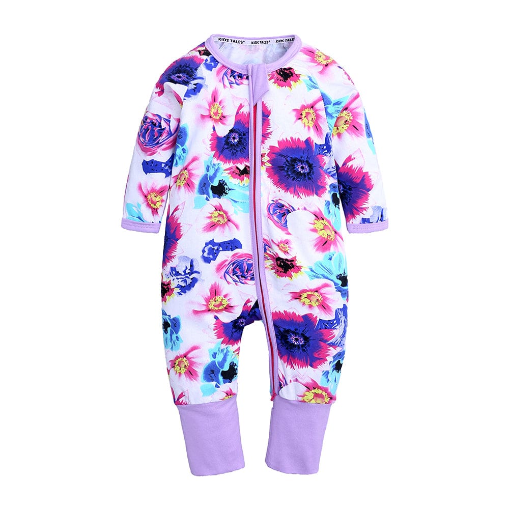 Bloomin Lilac Zip Sleepsuit - Stylemykid.com