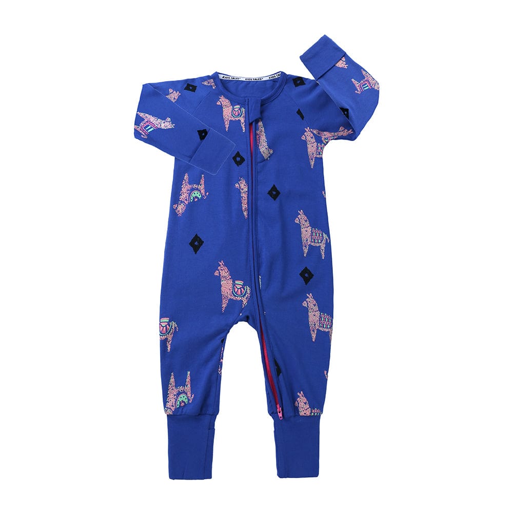 Llama Love Zip Sleepsuit - Stylemykid.com