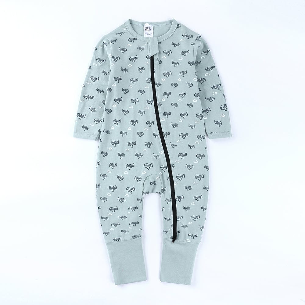 Baby Blue Buddy Zip Sleepsuit - Stylemykid.com