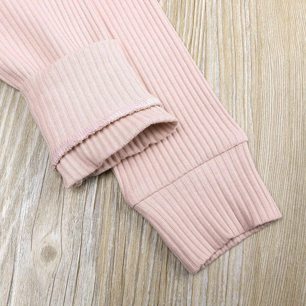 Blush Henley-Style Sleepsuit - Stylemykid.com