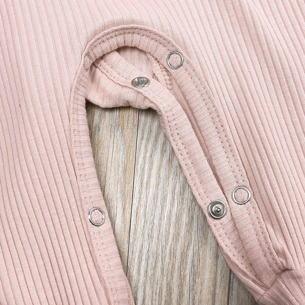 Blush Henley-Style Sleepsuit - Stylemykid.com