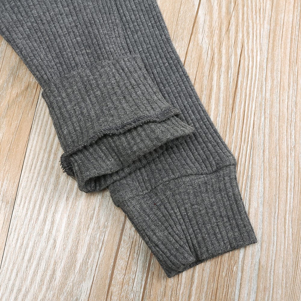 Charcoal Henley-Style Sleepsuit - Stylemykid.com