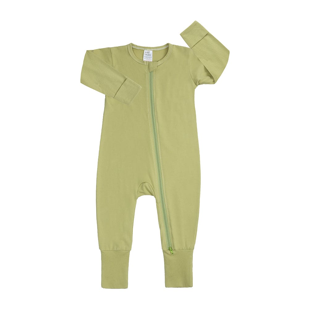 Lime Green Zip Sleepsuit - Stylemykid.com