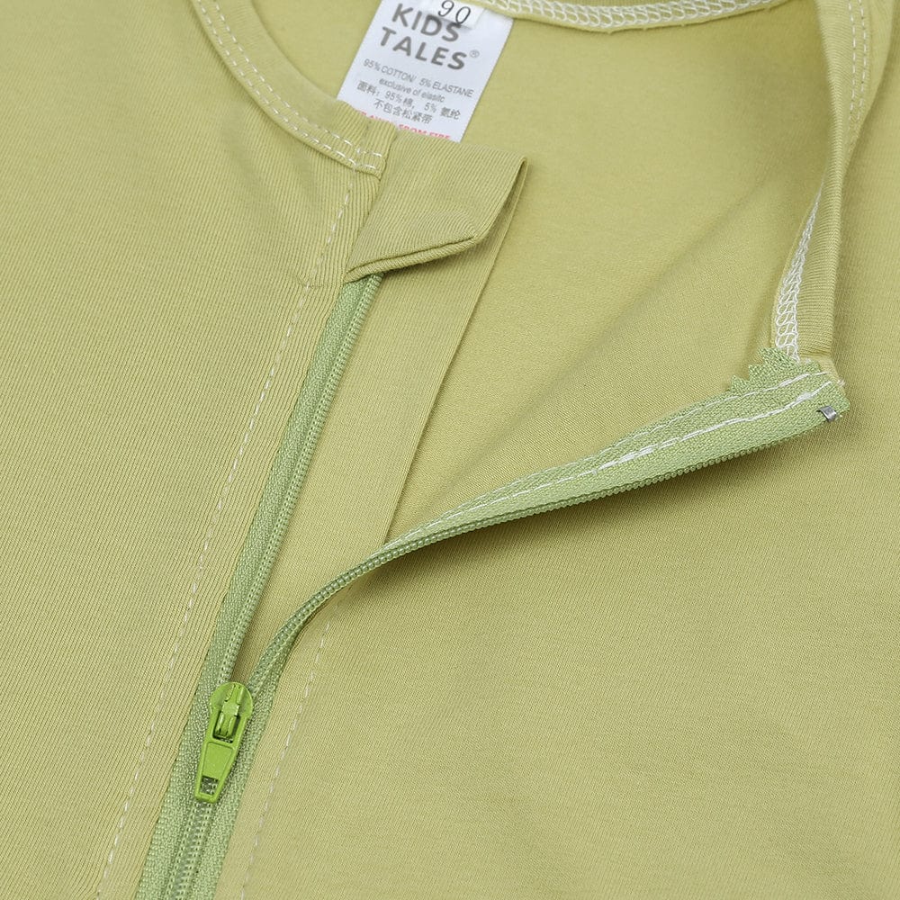 Lime Green Zip Sleepsuit - Stylemykid.com