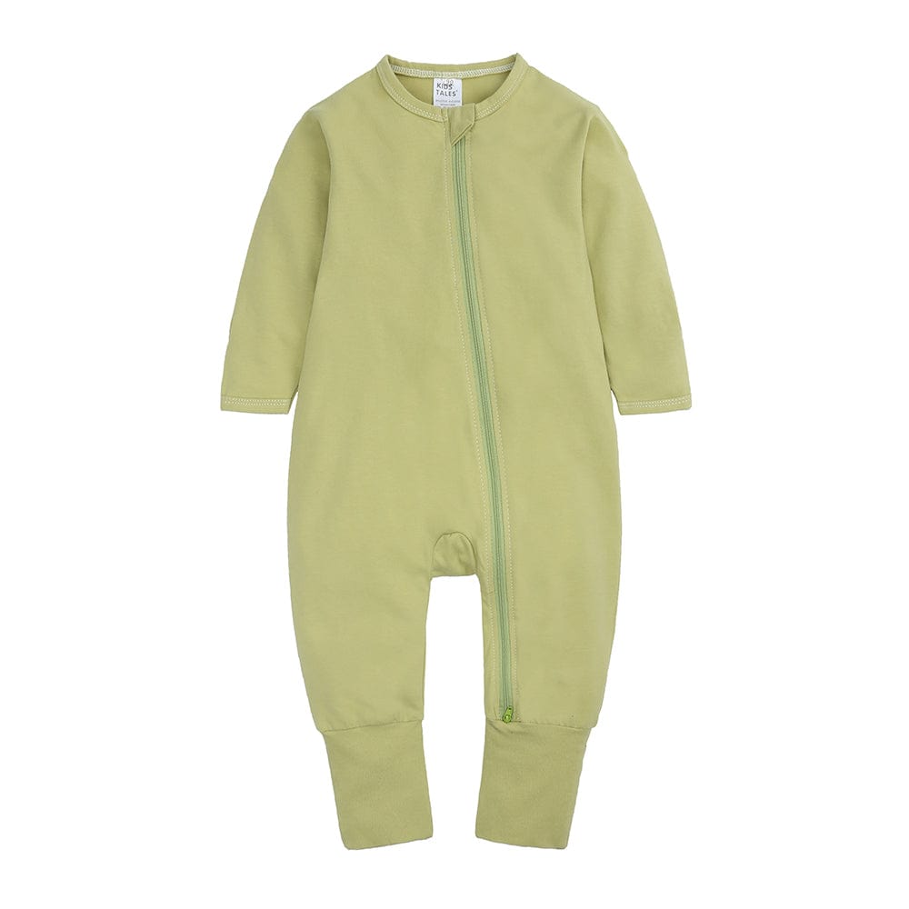 Lime Green Zip Sleepsuit - Stylemykid.com