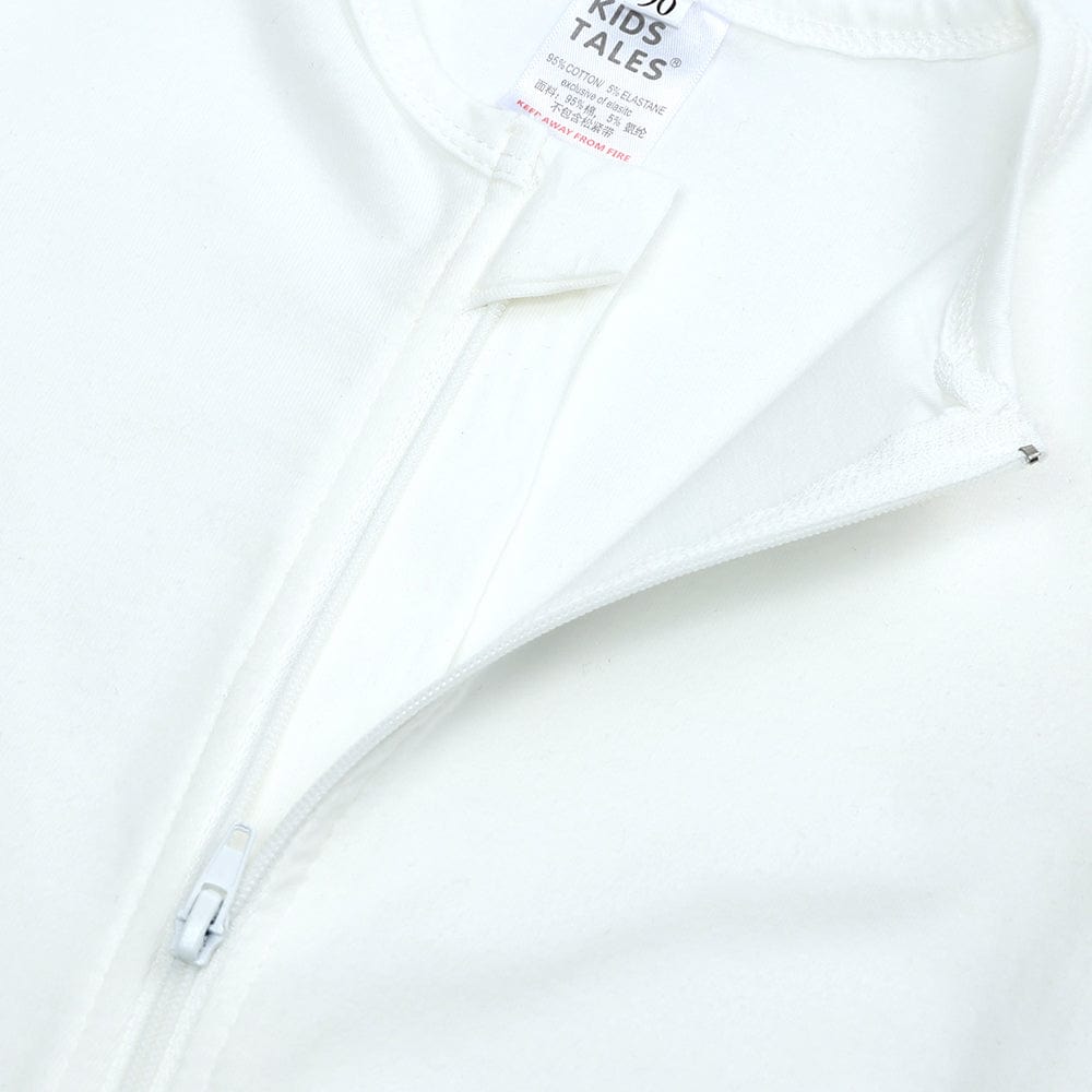 White Zip Sleepsuit - Stylemykid.com