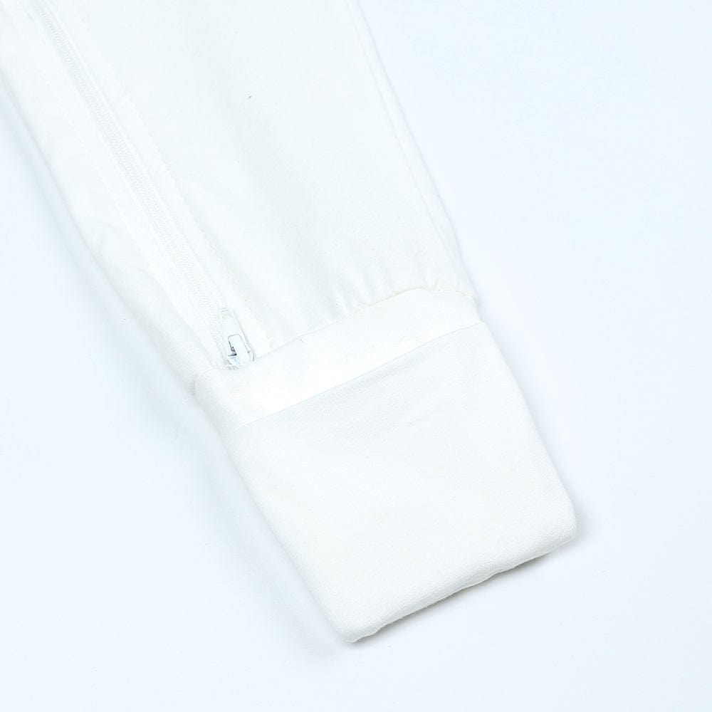 White Zip Sleepsuit - Stylemykid.com