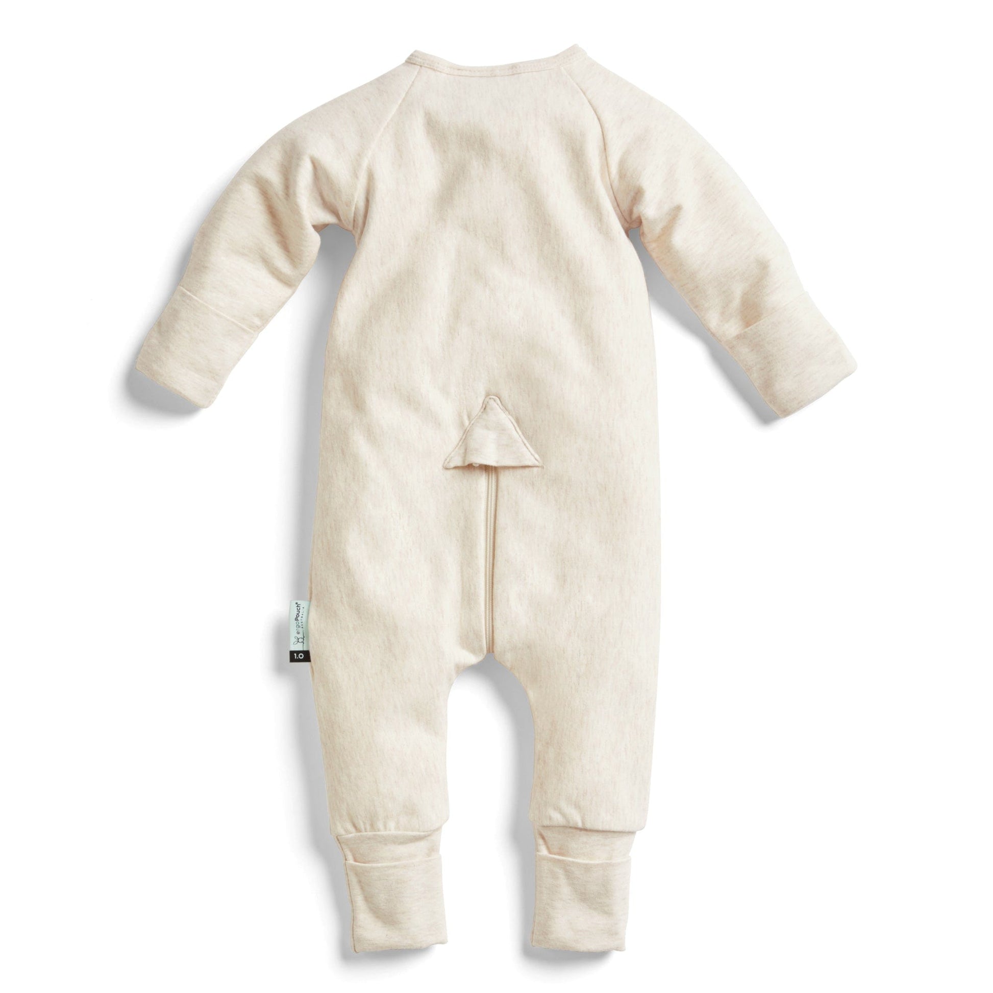 ErgoPouch - Layers Long Sleeve Babygrow - Oatmeal - 1.0 TOG - Stylemykid.com