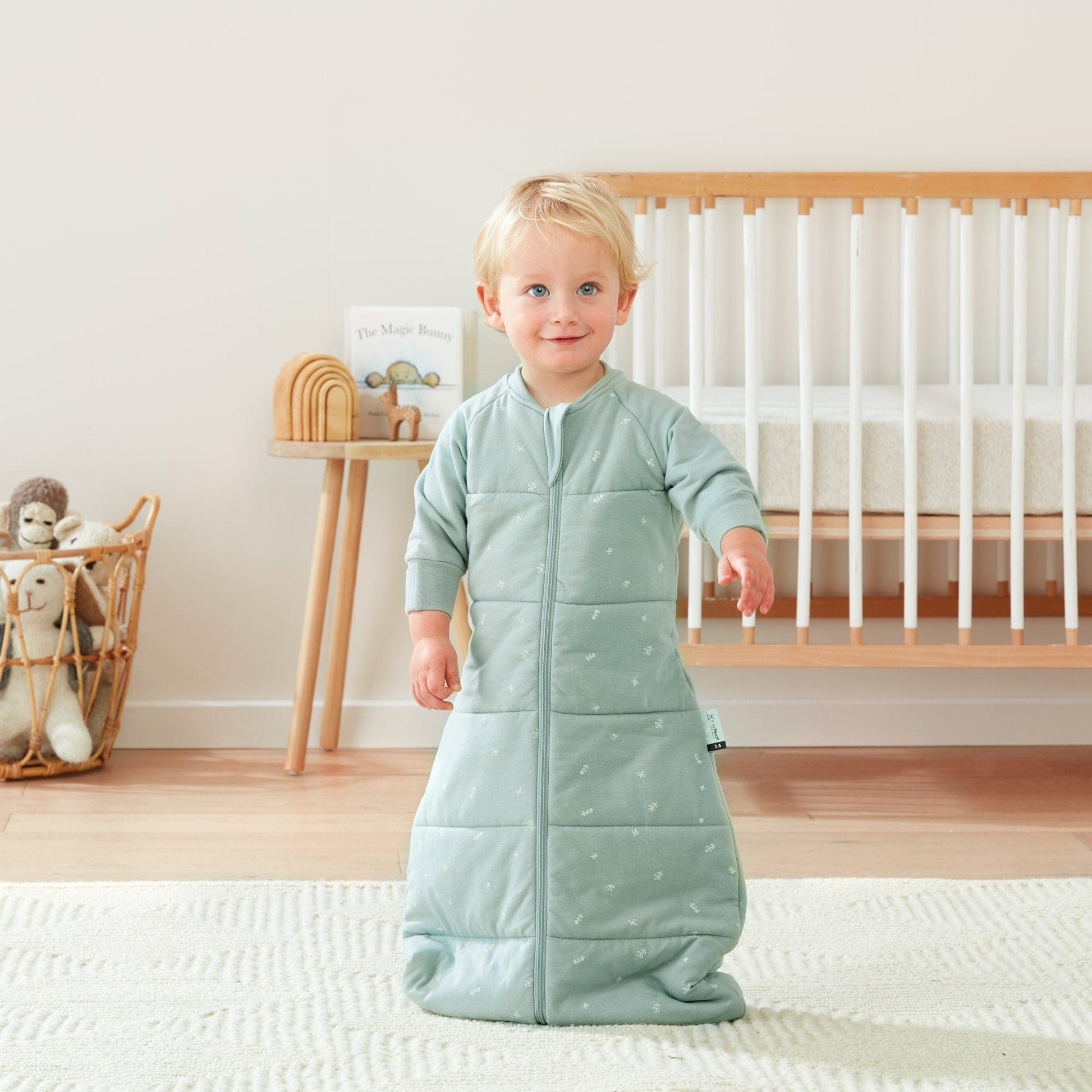 ErgoPouch - Jersey Sleeping Bag - Sage - 3.5 TOG - Stylemykid.com