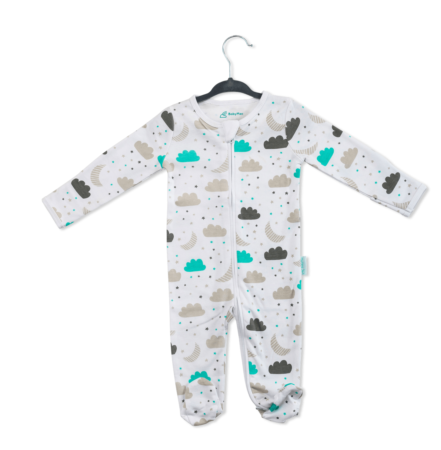 Organic Cotton Double Zip Sleepsuit For Baby By BabyMac - Stylemykid.com