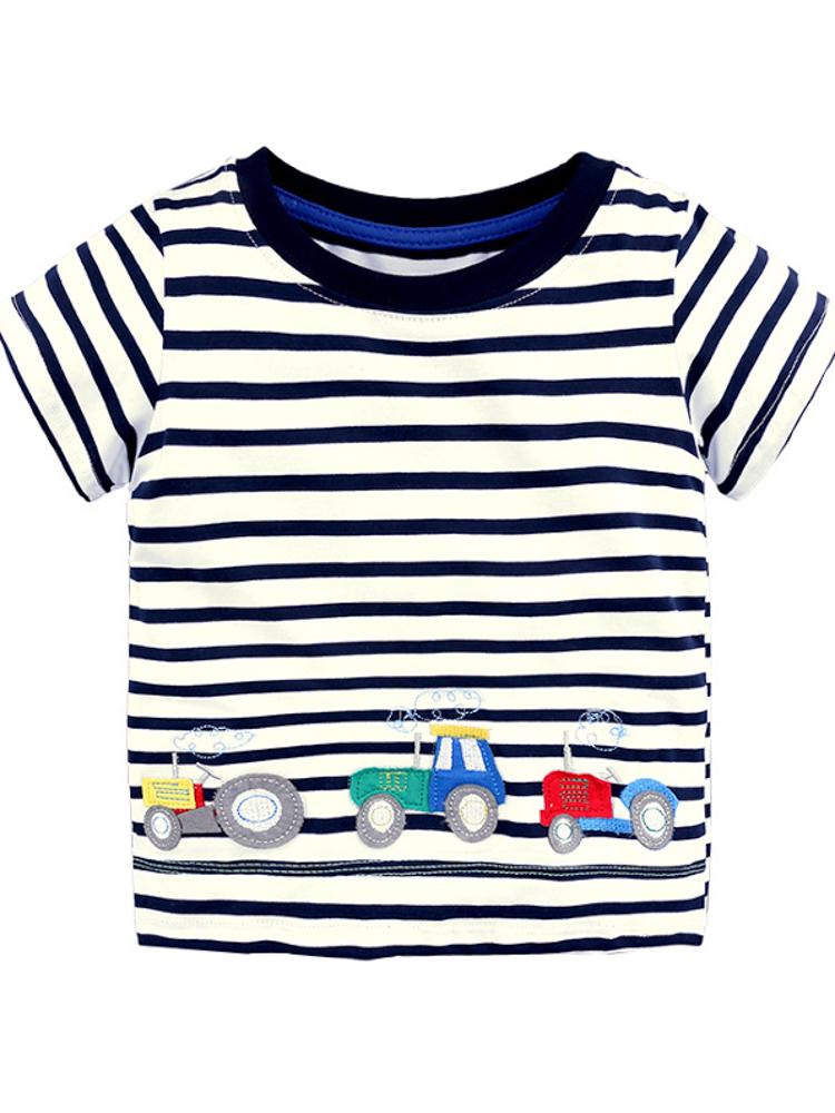 Tractor Stripes Kids T-Shirt - Stylemykid.com