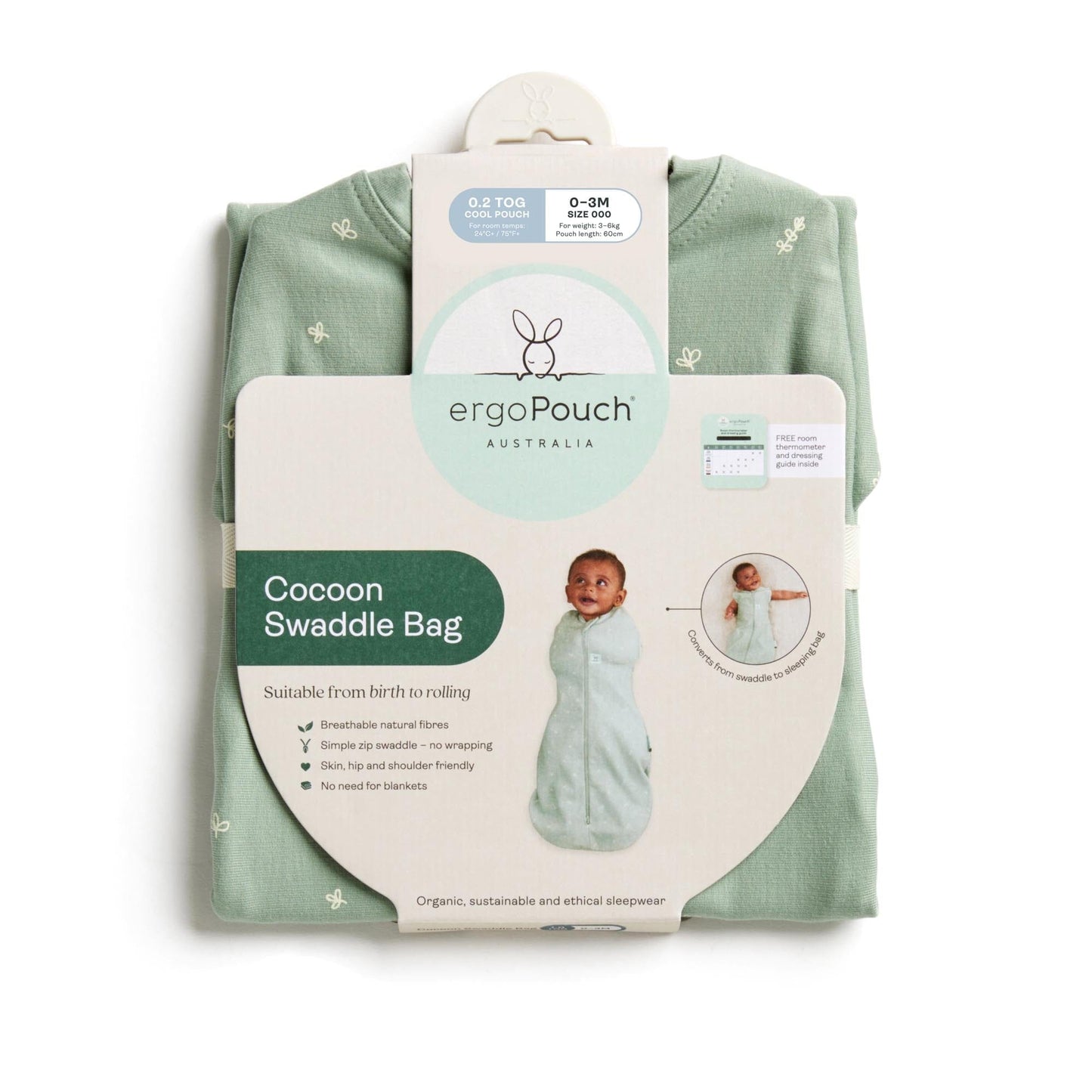 Cocoon Swaddle Bag 1.0 Tog For Baby By ergoPouch Critters