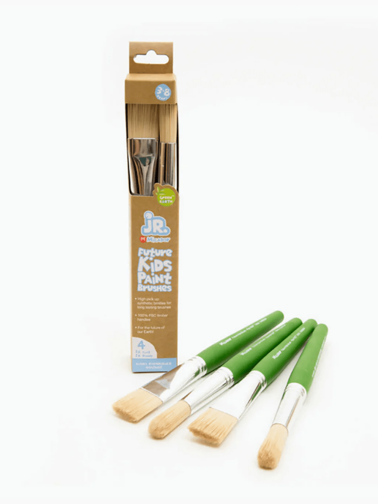 Micador jR. - Future Kids Paint Brushes, Round & Flat - Pack 4 - Stylemykid.com