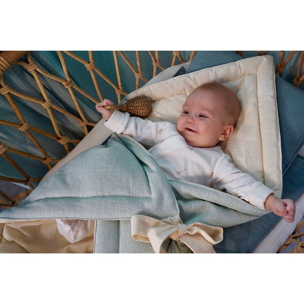 Linen Shell Baby Horn Eye Of The Sea - Blue - Stylemykid.com