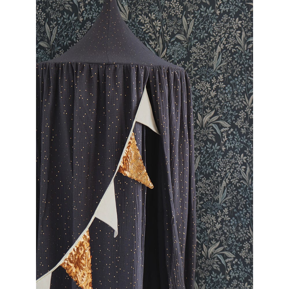 Anthracite And Gold Canopy - Dark Grey - Stylemykid.com