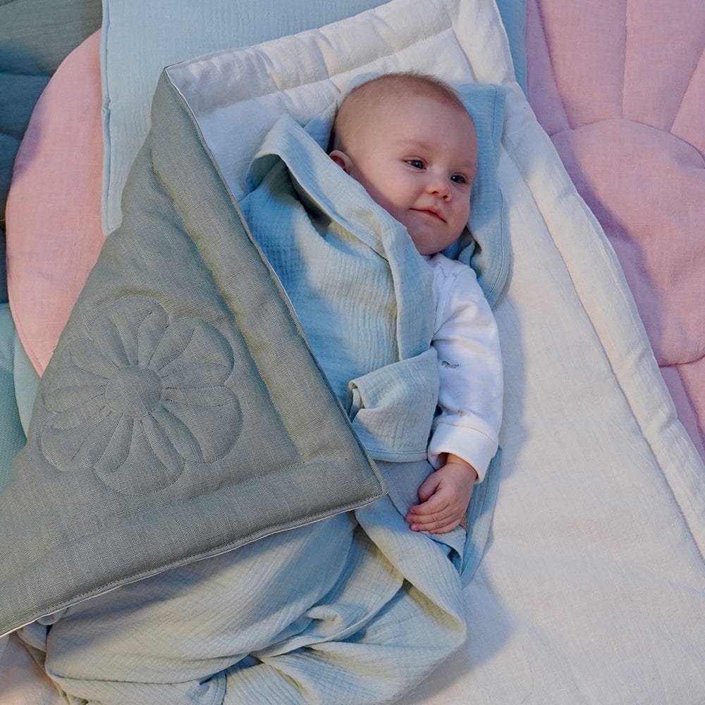 Linen Bloom Baby Horn Sage - Green - Stylemykid.com