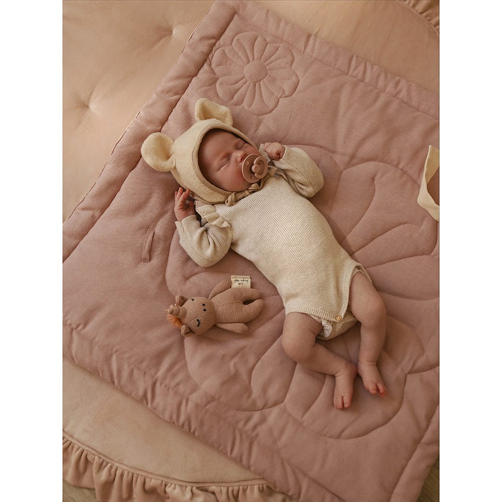 Linen Bloom Baby Horn Powder Pink - Light Pink - Stylemykid.com