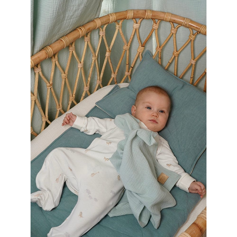 Organic Muslin Swaddle Blanket For Baby By Moi Mili Mint